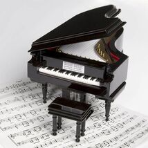 グランドピアノのオルゴール ミニチュア 高級感 音楽 アンティーク インテリア ギフト 飾り 置物 オブジェYWQ2024_画像1