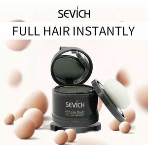 ブラック　sevich　ヘアラインシャドウ　生え際パウダー　4g