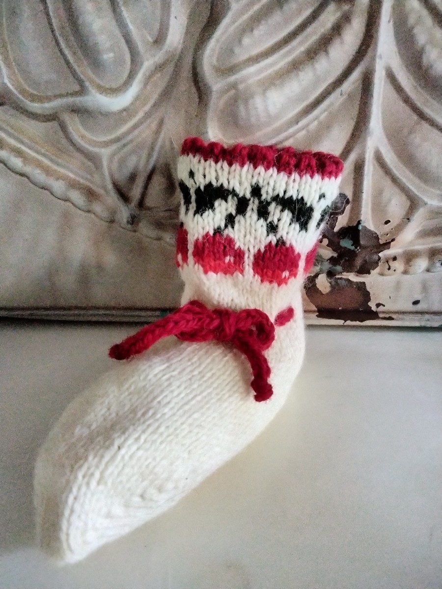 *German Baby Shoes Doll *New Handmade Handmade Key Knitting Miniature Decorative Display Finished Product Christmas Ornament Yarn Ornament, handmade works, interior, miscellaneous goods, ornament, object