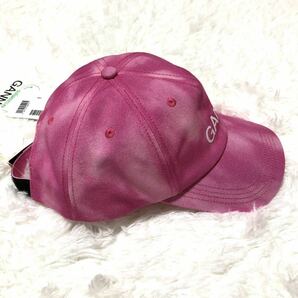 【新品】GANNI ガニー オーガニックコットン キャップ 帽子 ピンクの画像5