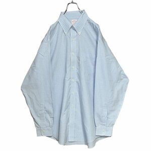 ★美品★Brooks Brothers MADISON長袖BDシャツ NON-IRON SUPIMA COTTON 17-35(XL) ブルックスブラザーズ クリーニングプレス済み USED 0953