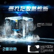 即納 送料無料 一体型 LEDヘッドライト PHILIPS製 20000LM 6500K 左右合計 車検対応 360度発光 H8 H11 H16 HB3 HB4 H7 H1 H3 H3C VE_画像5