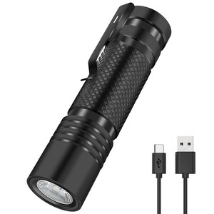 ミニ CREE XM-L2 LED 充電式 led懐中電灯 800ルーメン 防水 5モード調光USB フラッシュライト 防災グッズ 登山 Type C SOS 小型 LEDA-S05