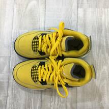 NZ451●NIKE AIR JORDAN 4 RETRO PS スニーカー●19●TOUR YELLOW BQ7669-700_画像8