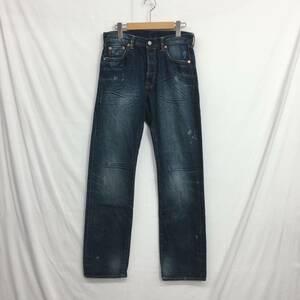 NZ474●Levi's ヴィンテージ加工 デニム●30●インディゴブルー 00501-1246 赤耳 チェーンステッチ ボタンダウン リーバイス