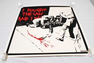 希少 WCP Banksy バンクシー I FOUGHT THE LAW リプロダクション シルクスクリーン プリント 現代アート 限定品