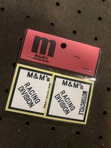 New M&M's M/C Racing Division ステッカー2枚セット ビンテージモトクロスTriumphBSA スクランブラーSR400W650250TRハーレー