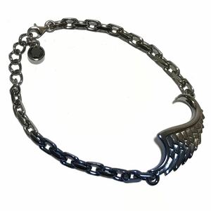 ☆未使用品☆ aqua silver アクアシルバー ブレスレット 羽 フェザー グラデーション ブルー シルバー925 アルテミスクラシック