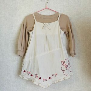 サイズ90 ベルメゾン bebe べべ　ブランド　ワンピース　2点セット　キッズ　服　子供服　まとめ売り　花柄　