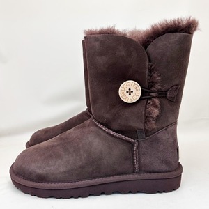 新品 UGG レディースブーツ BAILEY BUTTON Ⅱ ブラウン 22.0cm