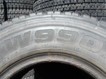 K693 送料無料 7.50R16 冬2本セット スタッドレス LT 14PR 750R16 750-16 BRIDGESTONE V-STEEL STUDLESS W990 チューブタイプ_画像6