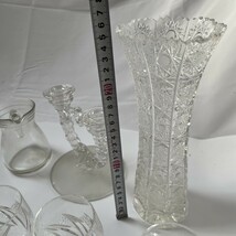 美品 昭和 クリスタル HOYA ワイングラス 花瓶 YUMI KATSURA Mignon ガラス KAGAMI CRYSTAL 食器 カガミクリスタル 慶Y0925-14_画像10