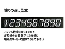 SUN 最大積載量 ステッカー デジタル式 3枚 50×300mm 5桁kg シール 塗りつぶし 国産 車検 軽トラック 軽バン 1185 ネコポス 送料無料_画像3