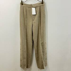  new goods unused tag attaching LE CIEL BLEU wool pants wide pants slacks center Press button Le Ciel Bleu [ uniform carriage / including in a package possibility ]C