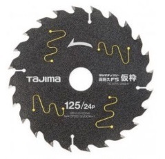 在庫 ゆうパケ可 タジマ チップソー TC-KFK12524 高耐久FS仮枠 125-24P 外径125mm 刃厚1.2mm 刃数24P 穴径20mm TJMデザイン 019806