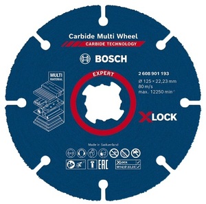 ゆうパケ可 (ボッシュ) EXPERT X-LOCK カーバイドマルチホイール 1枚入 2608901193 外径125mm 刃厚1.6mm BOSCH