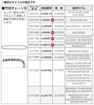 ゆうパケ可 (マキタ) 純正チェンソー替刃 竹用 A-68890 チェーン刃 チェンソーブレード 25F-68E 適用モデルMUC306D makita_画像2