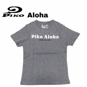 ●新品● PIKO/Aloha ●半袖Tシャツ 、コットン100%、杢グレー、XLサイズ