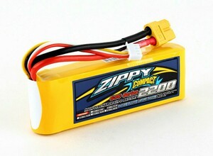 高放電◆新品 ZIPPY 2200mAh 3セル 11.1V 60C-70C リポ バッテリー XT60 (型番63391)