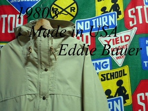 ★珍しいデザインが◎な1着★Made in USA製アメリカ製Eddie Bauerエディーバウアービンテージマウンテンパーカ80s80年代GORE-TEX黒タグL位