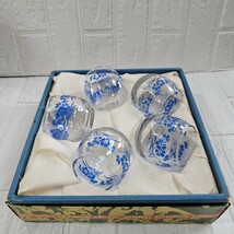 【未使用】冷茶グラス　東洋ガラス　和食器　ガラス　レトロ　5個セット　食器　コレクション_画像1