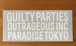 WACKO MARIA not for sale sticker /guilty parties the paradise tokyo heaven country Tokyo rare Novelty Logo seal 