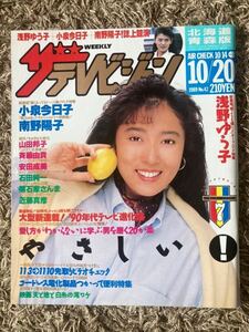 ザ・テレビジョン 北海道青森版/1989年 10.20表紙：浅野ゆう子/小泉今日子/南野陽子/山田邦子／斉藤由貴/安田成美/石田純一/明石家さんま