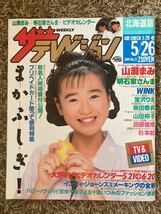 ザ・テレビジョン北海道版/1989年 .5.26表紙：山瀬まみ/明石家さんま/WINK /宮沢りえ/柴田恭兵/山田邦子/田原俊彦/杉本彩/アイドル_画像1