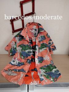 【美品】barcedos moderate Hawaii アロハシャツ 男女兼用 Lサイズ