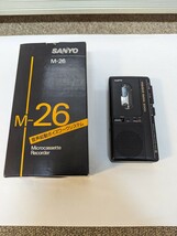 【未使用】　マイクロカセットレコーダー　SANYO　M-26　三洋_画像1