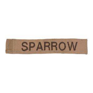 デザート 米軍実物 ネームテープ SPARROW US.ARMY スパロー