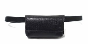 極美品 GUCCI グッチ ソーホー ベルトバッグ 347993 ブラック 黒 グレインレザー インターロッキングG 2WAY ボディバッグ ウエストポーチ