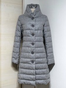 極美品 HERNO ヘルノ Loro Piana ロロピアーナ RAIN SYSTEM カシミヤ シルク ハイネック ダウンコート ジャケット 41588-DP レディース 42