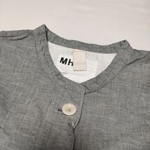 MHL. 595-3153514 COTTON LINEN END ON END コットンリネン 定価26400円 ブラウス シャツ 2022 グレー エムエイチエル 3-0914M 222841_画像3