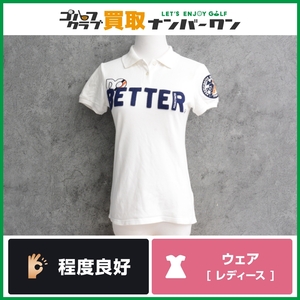 ★売切り★【人気ブランド】パーリーゲイツ PEARLY GATES レディース 半袖ポロシャツ BETTER ホワイト サイズ0（Sサイズ） ゴルフウェア