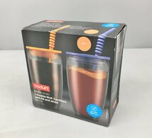 ボダム bodum ストロー付きペアタンブラー PAVINA TO GO K11850 400ml 未使用 2309LS426_画像1