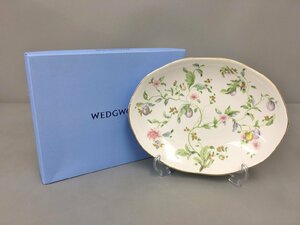 ウェッジウッド WEDGWOOD 25cmオーバルディッシュ スイートプラム ボーンチャイナ 食洗機対応 未使用 2309LS193