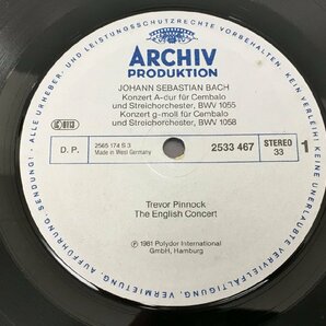 LPレコード Johann Sebastian Bach Konzerte Fur Cembalo Und Streicher ARCHIV PRODUKTION 2533 467 美品 2309LBS101の画像2