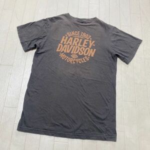 3641☆ Harley-Davidson ハーレーダビッドソン トップス 半袖Tシャツ クルーネックTシャツ メンズ S ブラック イラスト