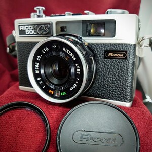 9152【シャッターOK】RICOH 500 GS レンズ固定式 フィルムカメラ レンジファインダー リコー RIKENON LENS F:2.8 40mm 昭和レトロ