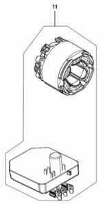 マキタ makita 18v 充電式 ドライバ ドリル DF486DRGX 用 ステータ コンプリート 629C05-5 建築 建設 建て方 工務店 ドリル 穴あけ