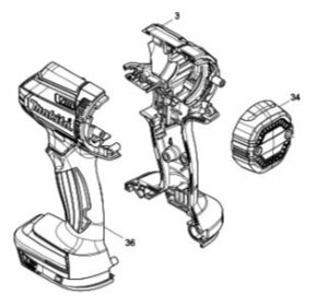 マキタ makita 18V 充電式 インパクト ドライバ TD149DRFXW 用 ハウジングセット 183C23-2 リヤカバー 456045-0 白 2点 部品 修理 パーツ