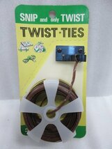 カッター付きビニタイ TWIST-TIES 30M 茶