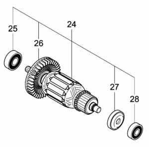 マキタ makita ボード用 スクリュー ドライバ FS6100 用 アーマチュア100V 25,27,28 ツキ 510299-4 大工 造作 建築 石膏 ボード 張り 天井