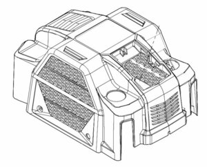 マキタ makita エアコンプレッサ AC462XLB 用 カバー コンプリート 黒 0802955D コンプレッサー カバーのみ 部品 修理 建築 大工 造作