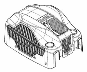 マキタ makita エアコンプレッサ（青）AC500XLH用 カバーコンプリート 141D48-8 コンプレッサー カバーのみ 部品 修理 建築 大工 造作 高圧