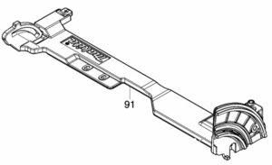 マキタ makita 40Vmax 260ｍｍ 充電式 マルノコ HS011GZ 用 フレームコンプリート 141G25-8 丸のこ 丸鋸 部品 修理 パーツ 大工 建築 内装