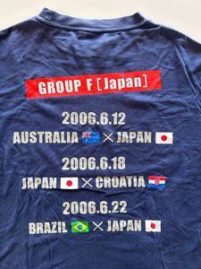 2006年 FIFA サッカーワールドカップ 限定Tシャツ　Ｌ 半袖Tシャツ　ネイビー　日本3戦　豪×クロアチア× 伯