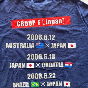 2006年 FIFA サッカーワールドカップ 限定Tシャツ　Ｌ 半袖Tシャツ　ネイビー　日本3戦　豪×クロアチア× 伯