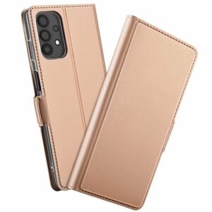 ギャラクシー A32 5G スマホケース 手帳型カバー Galaxy A32 5G SCG08 マグネット 定期入れ ポケット シンプル ローズゴールド